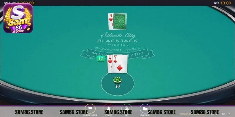 Blackjack Sam86 là một trò chơi bài so điểm giữa người chơi với nhà cái